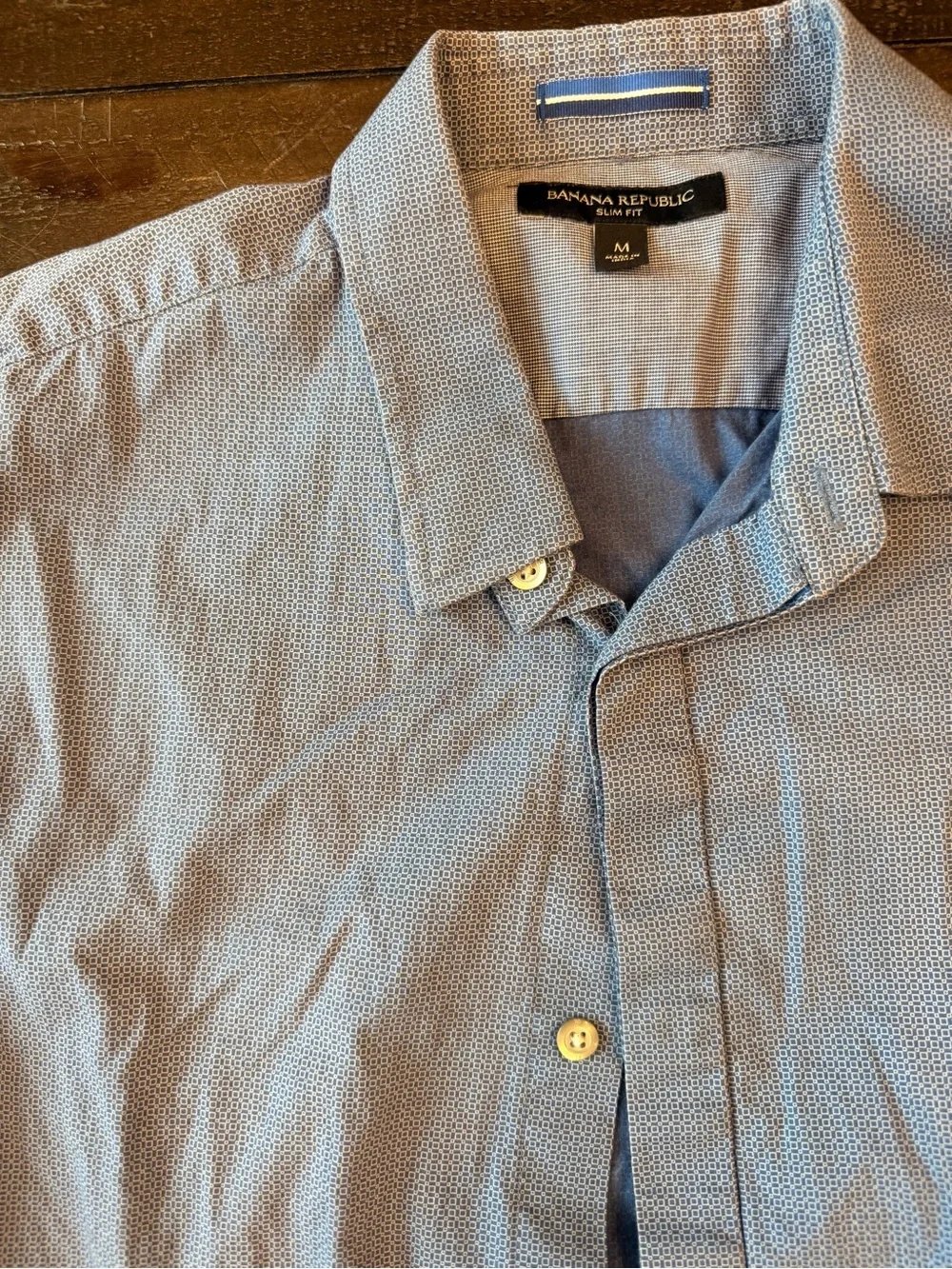 Banana Republic Light Blue Micro-Pattern Dress Shirt